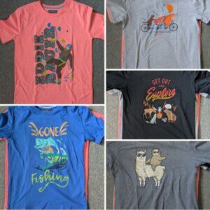 Eddie Bauer youth size L 4-pack‎ of t-shirts +1 extra